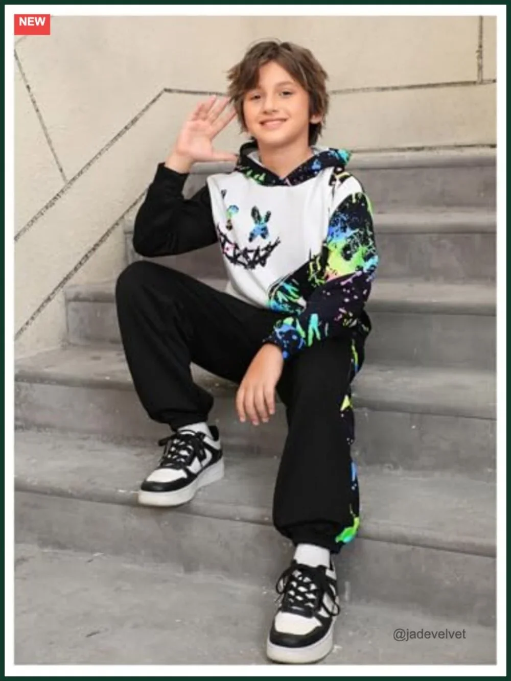 Boys 2 Piece Hoodie and Sweatpants Set Tracksuit Long Sleeve Graphic Print